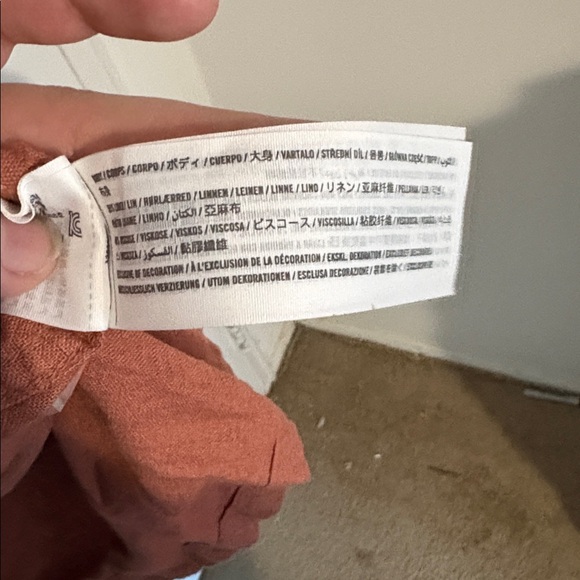 Abercrombie & Fitch Terracotta Linen Shirt - Picture 3 of 5